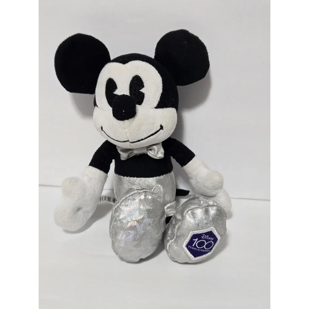 Disney‎ 100th Anniversary Mickey Mouse Small Plush Platinum Collectible